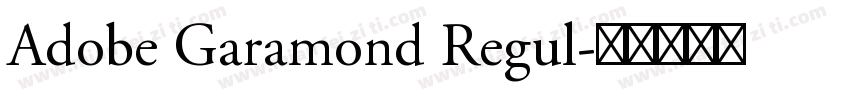 Adobe Garamond Regul字体转换